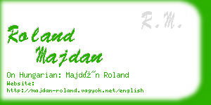 roland majdan business card